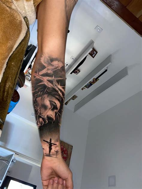 Pin By Angel Rubio On Tattoo In 2024 Jesus Forearm Tattoo Cool Arm