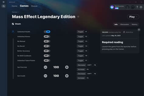 Mass Effect Legendary Edition (Mass Effect 3) Cheats and Trainer for ...