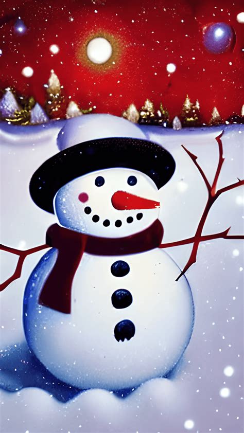 Snowman in Winter Wonderland · Creative Fabrica