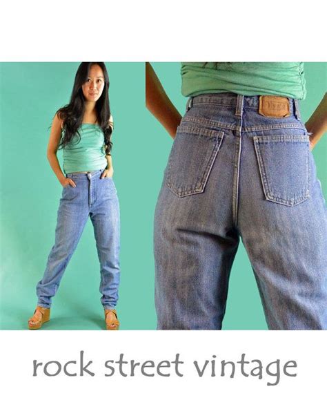 Vintage 80s High Waist Jeans Vivaldi Woven Denim Blue Jeans Etsy España Pantalones Vaqueros