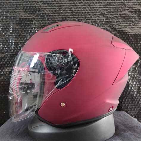 Jual HELM NHK R1 ELITE SOLID ROYAL RED DOFF HALF FACE NHK R1 ELITE