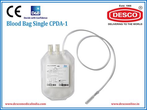 Blood Bag Single Cpda Manufacturer And Supplier India Desco