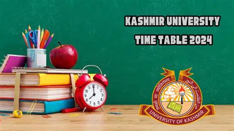 Kashmir University Time Table Pdf Out At Kashmiruniversity Net