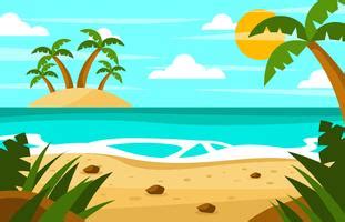 Beach Landscape Vector Art, Icons, and Graphics for Free Download