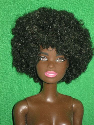 Barbie AA Fashionista Evolution FLAT FOOT Black Hair Natural Afro Nude