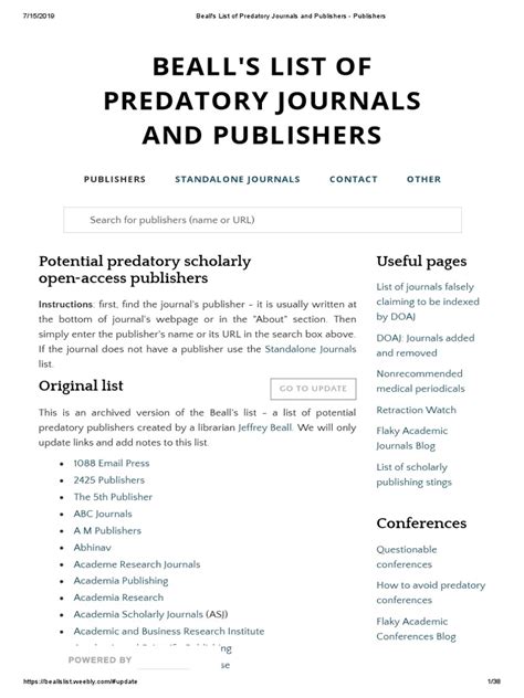 List Of Predatory Journals 2025 - Faydra Deerdre