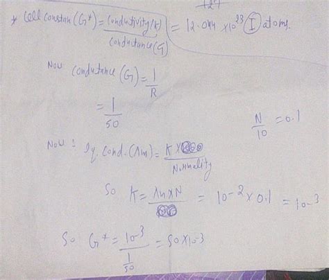 The Equivalent Conductance Of A N 10 NaCl Solution 25C Is 10 2 Smeq