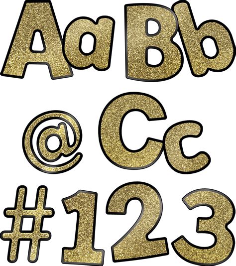 Sparkle And Shine Gold Glitter Combo Pack Ez Letters From Carson