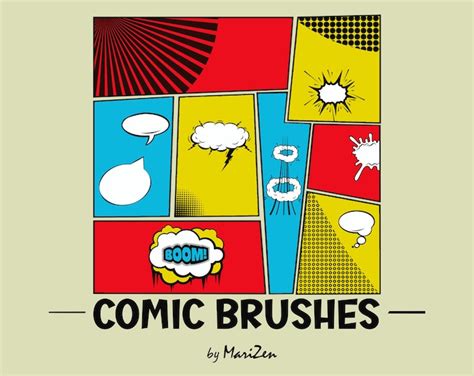 Comic Book Brushes For Procreate And Comic Grids Ready To Stamp Etsy