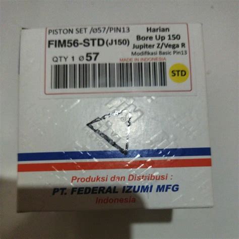 Jual Piston Fim 53 56 Piston Kit Fim 53 5 54 54 5 55 55 25 57 58 58 5