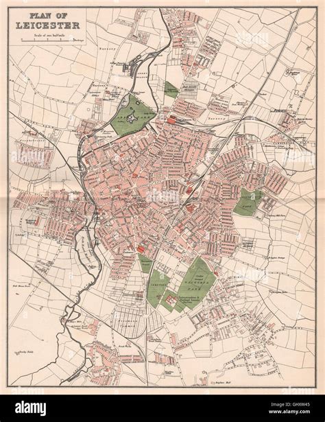 Map of leicester, england hi-res stock photography and images - Alamy