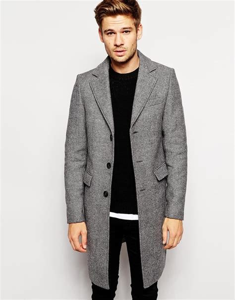 Selected Selected Herringbone Overcoat At Asos Herringbone Overcoat