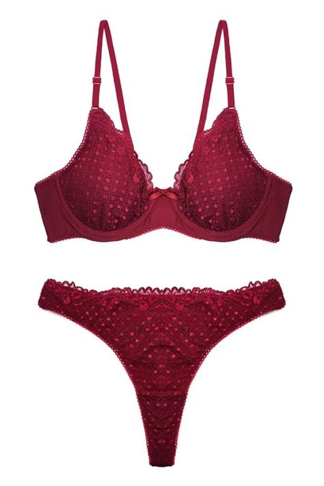 Mesh Lace Embroidery Underwire Sexy Lingerie Set Shekini