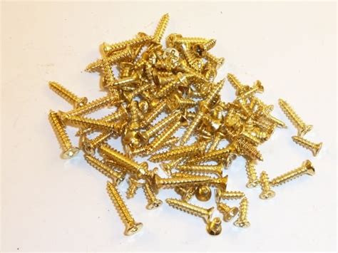 Phillips Head Brass Plated Countersunk Screws 5mm X 1 7mm 100 Screws Hardware For Creative