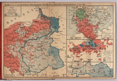 World War I Map German Nr 218 Military Events December 9 1918