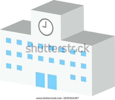 School Building Isolated Vector Illustration Stock Vector (Royalty Free ...