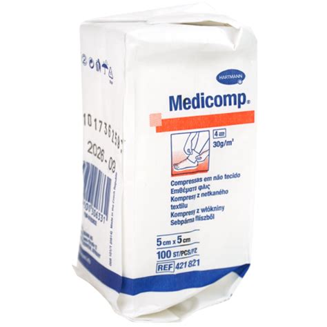 Medicomp Gaaskompres 5cm X 5cm 4 Laags Onsteriel 100 Medische