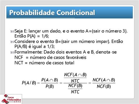 Probabilidade Condicional Teorema Do Produto Independncia Estatstica