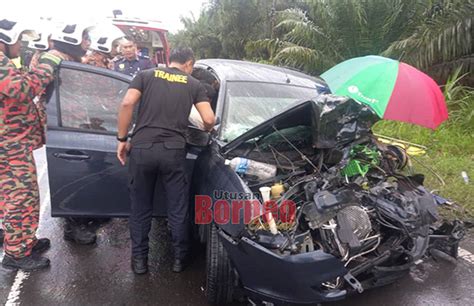 Wanita Maut Empat Parah Kereta Bertembung Pacuan Empat Roda Utusan