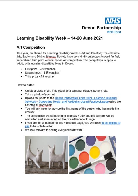 Learning Disability Week 2021 Art Competition Dpt