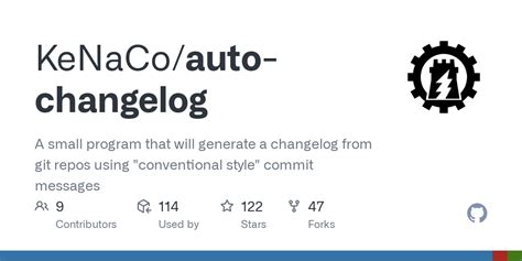 Github Kenacoauto Changelog A Small Program That Will Generate A