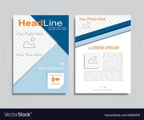 Brochure design layout Royalty Free Vector Image