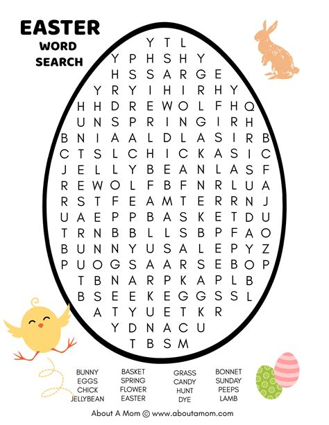 Free Easter Printable Word Search