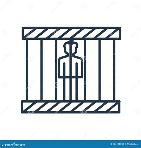 Prison Icon Vector Isolated On White Background Prison Sign Stock