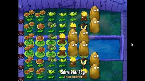 Plants Vs Zombies Survival Fog YouTube