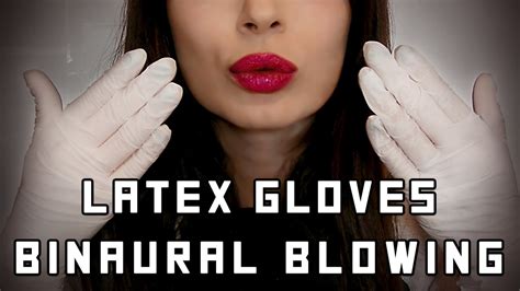 Asmr Eargasm 💋 Blowing Latex Gloves Sounds Eng 🗝 Youtube