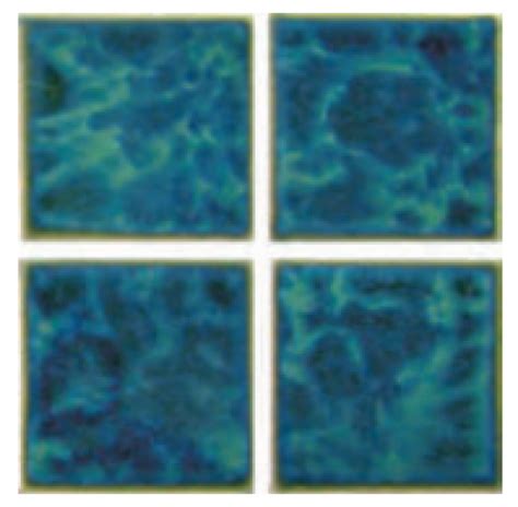 3x3 Reflection Gulf Blue Glossy Glazed Porcelain Mosaic Pool Tile RE 342