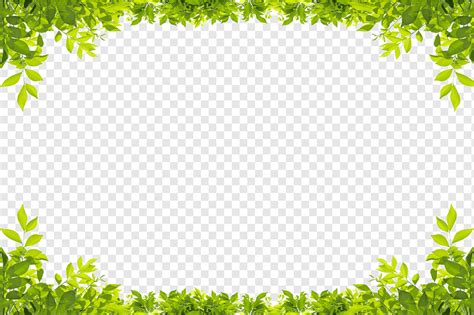 Green Leaves Border Leaf Frame Up And Down Png Pngwing