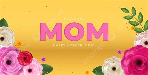 Vector Illustration Of A Happy Mothers Day Background With The Message