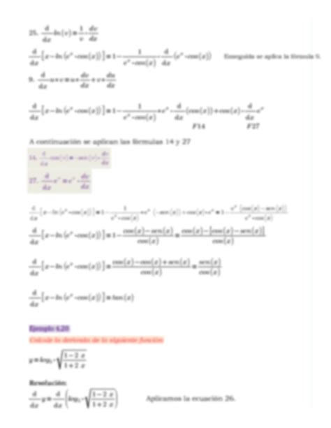 Solution Tema Calculo De Derivadas De Funciones Logaritmicas