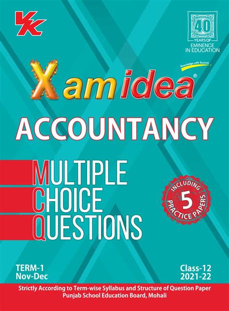 Xam Idea Pseb Mcqs Chapterwise For Term I Class Accountancy With