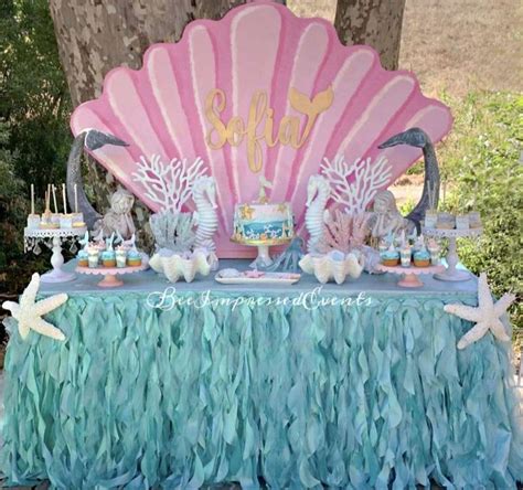 Mermaid And Under The Sea Theme Birthday Party Ideas Photo 1 Of 13 Mermaid Birthday Party