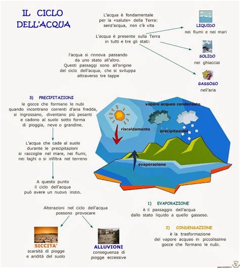 Paradiso Delle Mappe Il Ciclo Dell Acqua Ciclo Dell Acqua Scienza