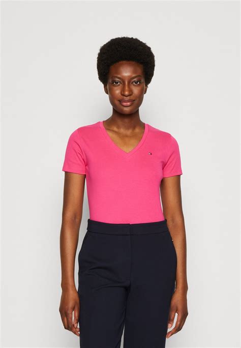 Tommy Hilfiger T Shirt Con Stampa Bright Cerise Pink Fuxia Zalando It