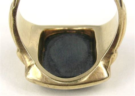 K Hematite Gold Intaglio Warrior Ring S For Sale At Stdibs