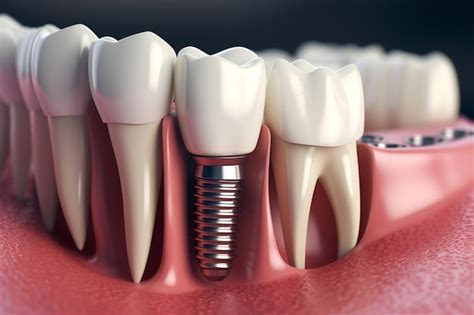 Premium Ai Image Dental Implant Procedure Implant Supported Teeth