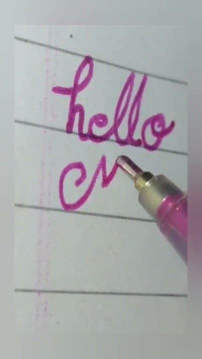 Satisfying Handwriting With Pointed Pen Hello May Youtube