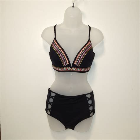 Shade Shore Swim Shade Shore Boho Padded Underwire Tribal Halter