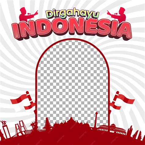 Premium Vector | Indonesia social media post template