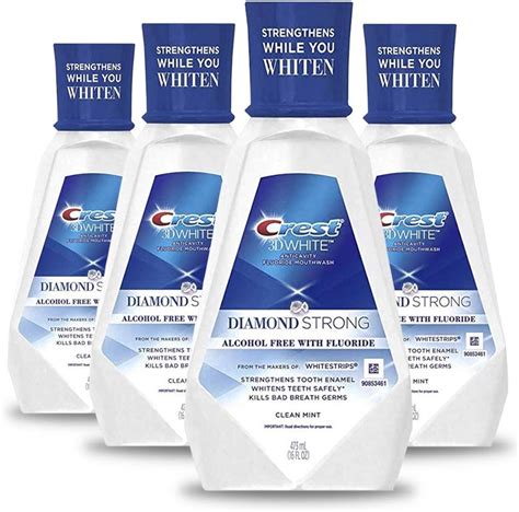 Amazon Crest 3D White Diamond Strong Mouthwash Alcohol Free