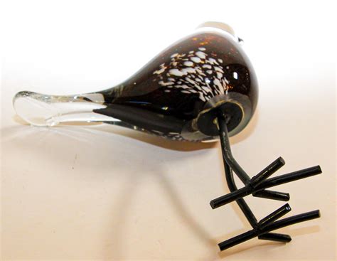 Hand Blown Murano Glass Bird With Metal Legs S At Stdibs