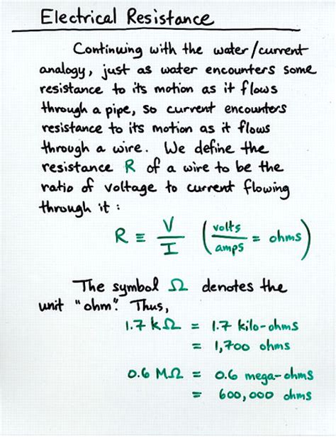 Resistance and Resistivity