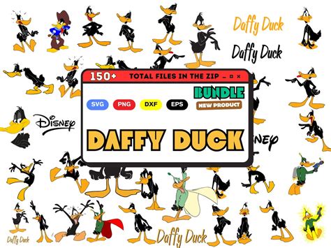 Daffy Duck Svg Bundle, Daffy Duck Png, Daffy Duck Cricut, Silhouette ...