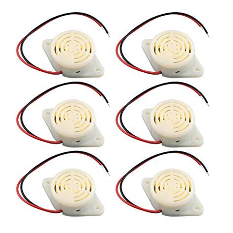 Futheda 6PCS SFM 27 DC 3 24V Industrial Electronic Buzzer Alarm Sounder