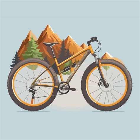 Mountainbike vektor auf weißem hintergrund Premium Vektor