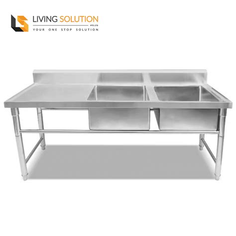 Stainless Steel Kitchen Sink Work Table Living Solution Pte Ltd